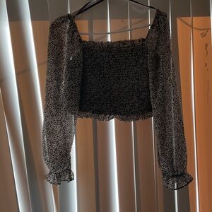 Chic Black and White Women's Blouse